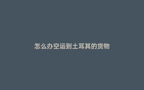 怎么辦空運(yùn)到土耳其的貨物