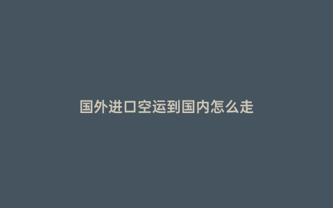 國外進(jìn)口空運(yùn)到國內(nèi)怎么走
